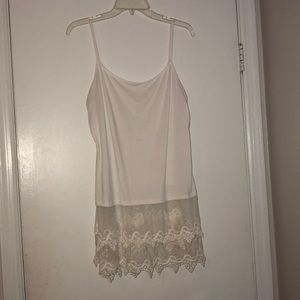 White lace under tank